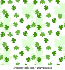 Patrick's day seamless pattern with clover