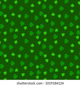 Patrick's day seamless pattern with clover