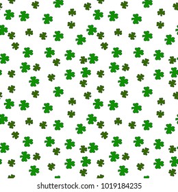 Patrick's day seamless pattern with clover