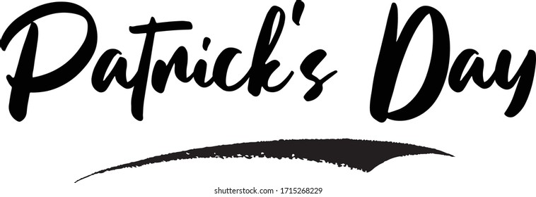 Patrick's Day Typografie Phrase auf weißem Hintergrund. 