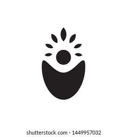Patrimony logo template vector abstract human with leaves icon design