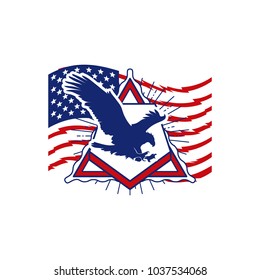 patriot american logo vector set
