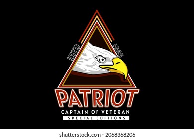 patriot captain veteran retro design