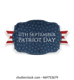 Patriot Day - 11th September Banner with Ribbon