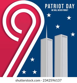 patriot day 11th september vector illustration design