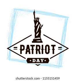 Patriot day. 11th of september. We Will Never Forget. Vector illustration. Typography. Design for postcard, flyer, poster, banner or t-shirt. 9-11 logo.