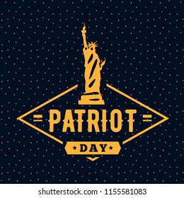 Patriot day. 11th of september. We Will Never Forget. Vector illustration. Typography. Design for postcard, flyer, poster, banner or t-shirt. 9-11 logo.