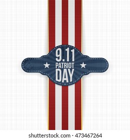 Patriot Day 9-11 realistic patriotic Label