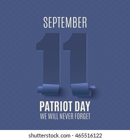 Patriot Day abstract background. 11 September, National Day of Remembrance. Vector illustration.