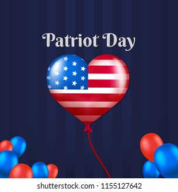 Patriot day with American ballons. EPS 10