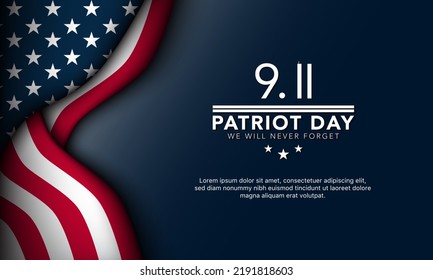 Patriot Day Background Design Banner Poster Stock Vector (Royalty Free ...