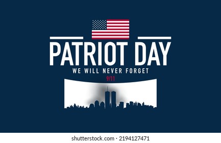 Patriot Day Background Design. Vector banner design template for Patriot Day. Vector Illustration.