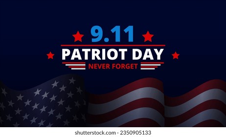 patriot day background design vector illustration with american flag suitable for patriot day moment on united states