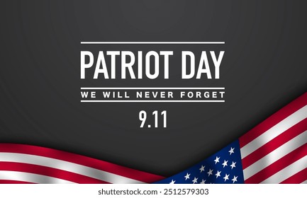 Patriot Day Hintergrunddesign. Vektorgrafik.