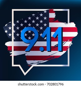 Patriot Day Banner. 11th September. We will never forget. Twins Tower. Vector