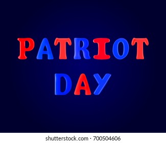 Patriot Day banner. 3d.  Vector illustration