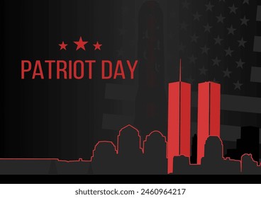 Patriot Day, banner, American Flag. 911 Patriot Day USA Background, September 11, Design template	