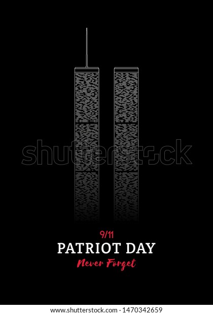 Patriot Day banner.\
World Trade Center New York. 11 September, National Day of\
Remembrance. Vector\
illustration.