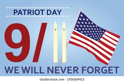 Patriot day card. vector illustration