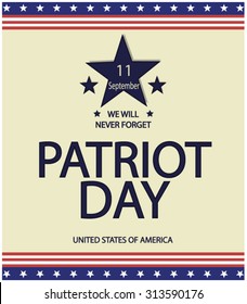 Patriot Day Card. Vector Illustration.