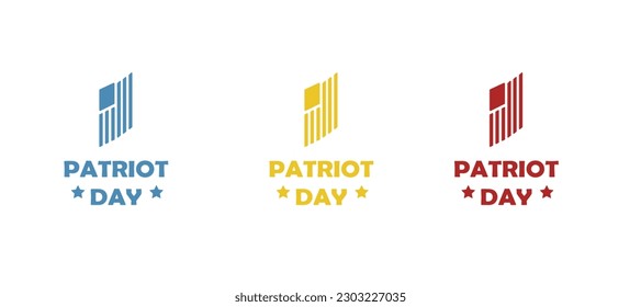 patriot day icon, USA, flag, vector illustration