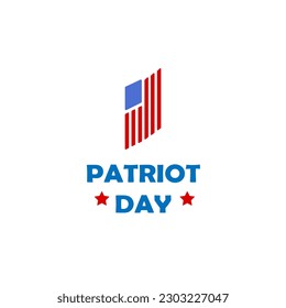 patriot day icon, USA, flag, vector illustration