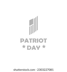 patriot day icon, USA, flag, vector illustration