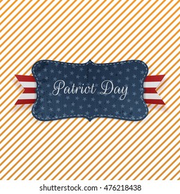 Patriot Day Label with Ribbon