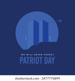 Patriot day memorial. United states patriot day 11 september graphics template.