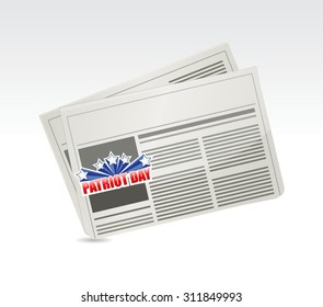 patriot day newspaper sign illustration design graphic