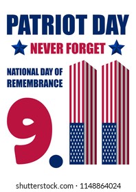 Patriot day postcard concept background. Realistic illustration of patriot day postcard vector concept background for web design