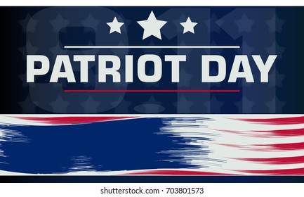 Patriot Day poster. We will never forget, September 11. Vector illustration.