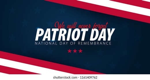 Patriot day promotion, advertising, poster, banner, template with American flag. American patriot day wallpaper