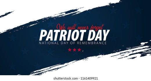 Patriot day promotion, advertising, poster, banner, template with American flag. American patriot day wallpaper