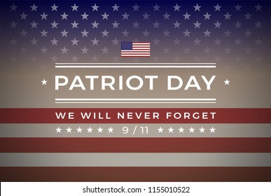 Patriot Day September 11 2001 Banner Stock Vector (Royalty Free) 1155010522