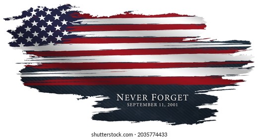 Patriot day, september 11 background, we will never forget, united states flag posters, modern design vector illustration