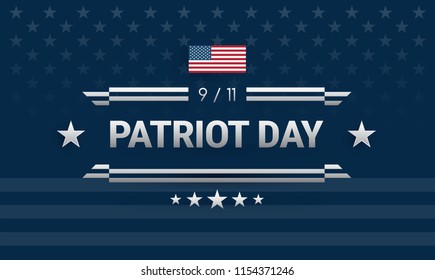 Patriot Day September 11 Powerful American Stock Vector (Royalty Free ...