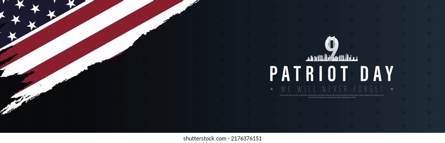 Patriot Day. September, 11. We will never forget, vector illustration, united states of america