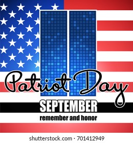 Patriot Day. September 11. We will never forget the vector background.