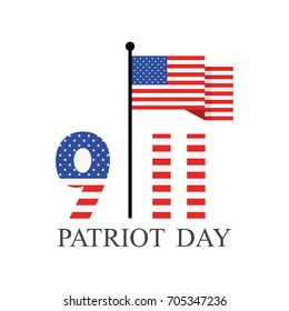 Patriot Day, september 11. We will never forget. Vector illustration.