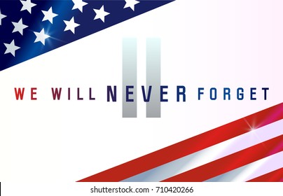 Patriot Day September 11 We Will Stock Vector (Royalty Free) 710420266 ...