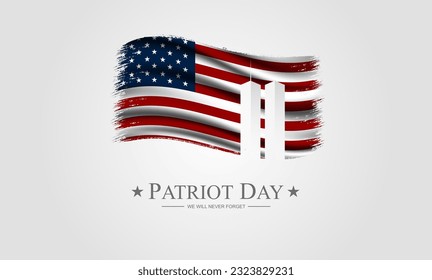 Patriot Day 11 de septiembre ilustración vectorial de fondo