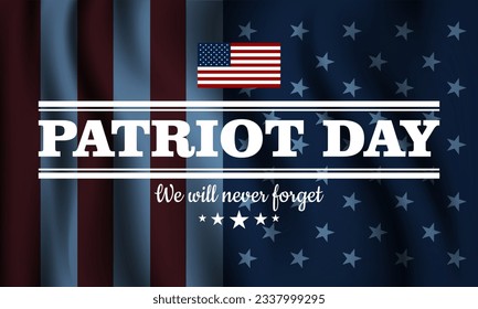 Patriot Day September 11th background vector illustration
