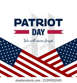 Patriot Day September 11th background vector illustration