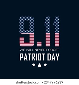 Patriot Day September 11th background vector illustration