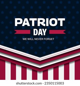 Patriot Day September 11th background vector illustration