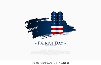 Patriot Day September 11th background vector illustration