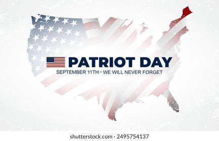 Patriot Day September 11th background vector illustration