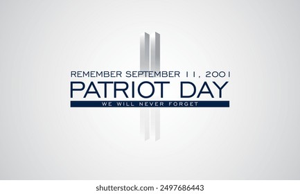 Patriot Day September 11th background vector illustration