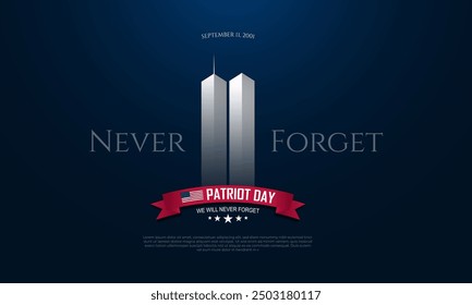 Patriot Day September 11th background vector illustration